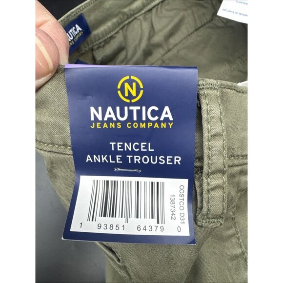 Nautica Women’s Green Tencel Ankle Trouser Pants Sz 4 NEW - Picture 12 of 16